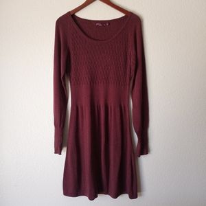 Prana Long Sleeve Fit and Flare Sweater Dress